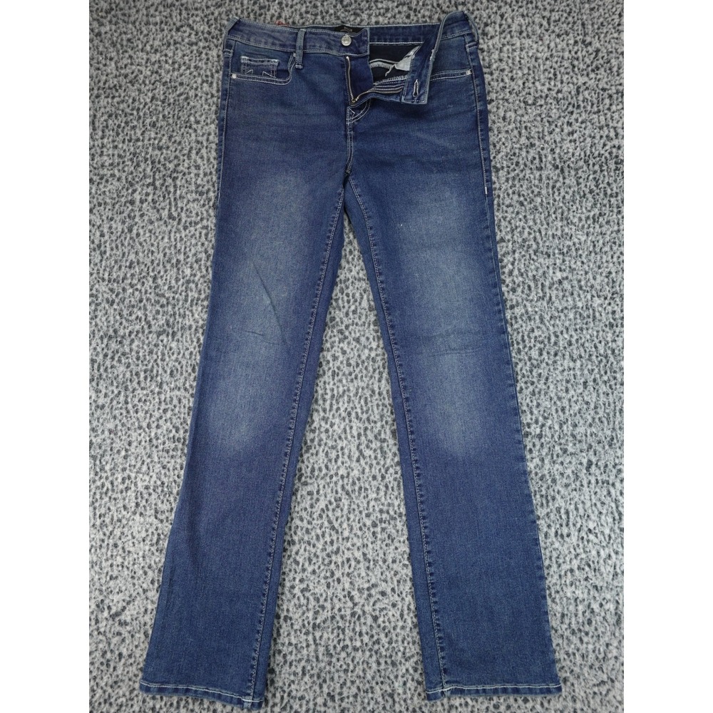 True Religion Billie Straight Leg Jeans Womens 29 Blue Mid Rise 55353-00